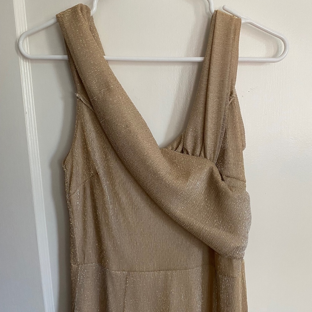 Sparkly gold prom dress